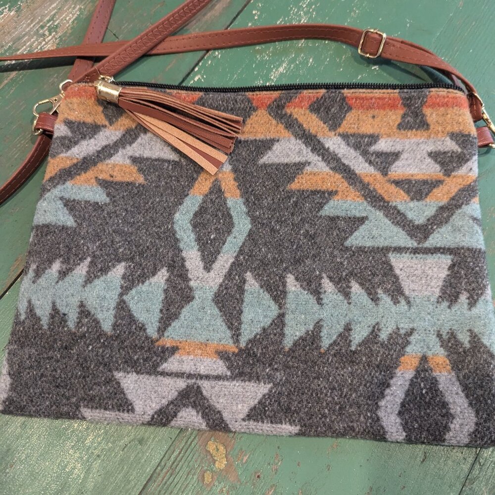 Crossbody Aztec style print